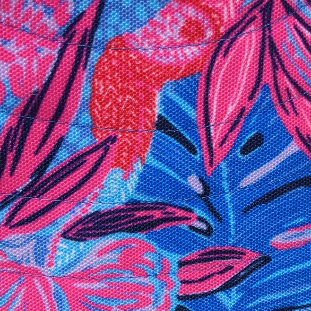 Lilly Pulitzer NWOT Sun Hat Ruby Red Wild Times - Picture 7 of 7